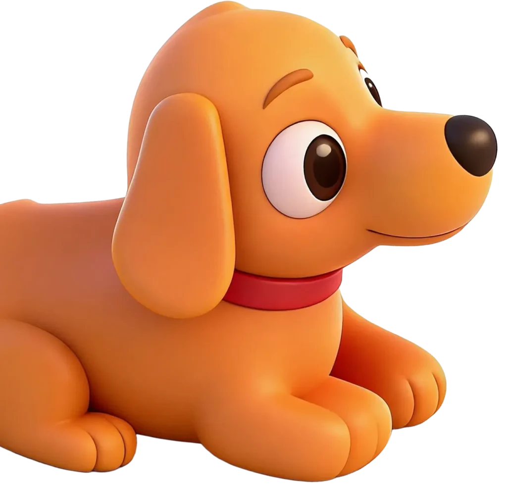 Animated golden Labrador puppy MedBuddy figurine — the Poppy comfort toy given to children as a take-home reward after a brave injection